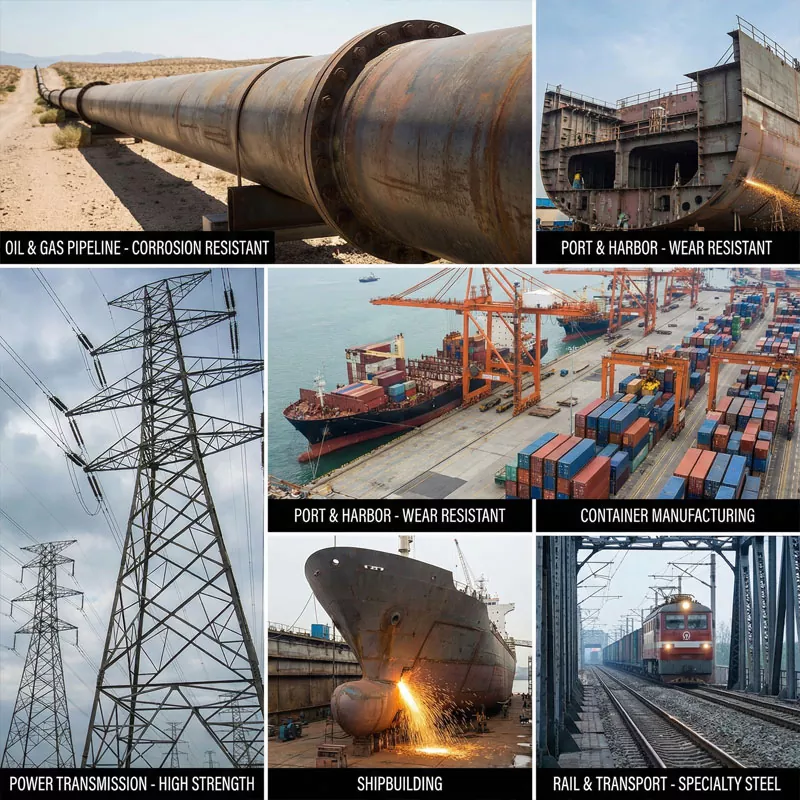L'application des plaques d'acier dans les domaines de l'énergie et des transports