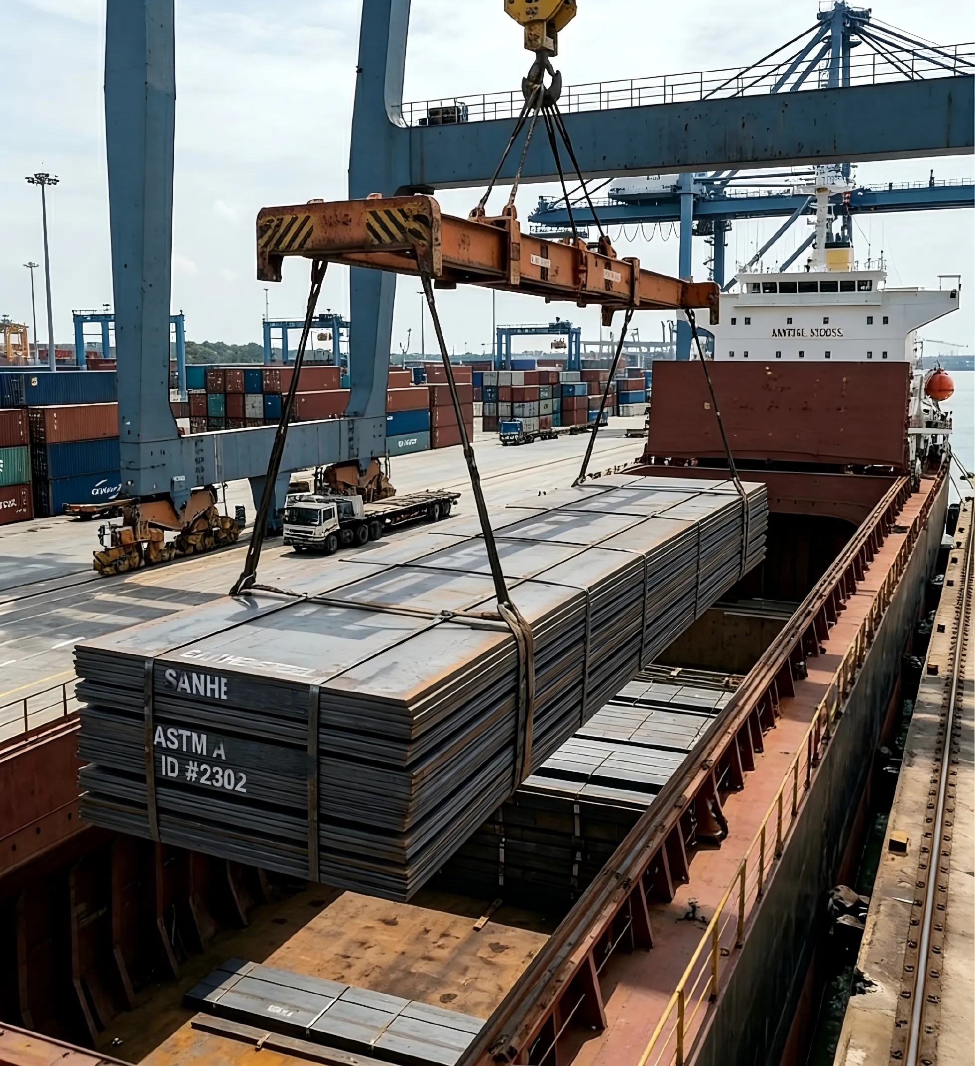 La livraison à l'étranger de tôles à haute résistance par Sanhe Steel bat des records, avec les normes ASTM intégrées dans le moteur principal